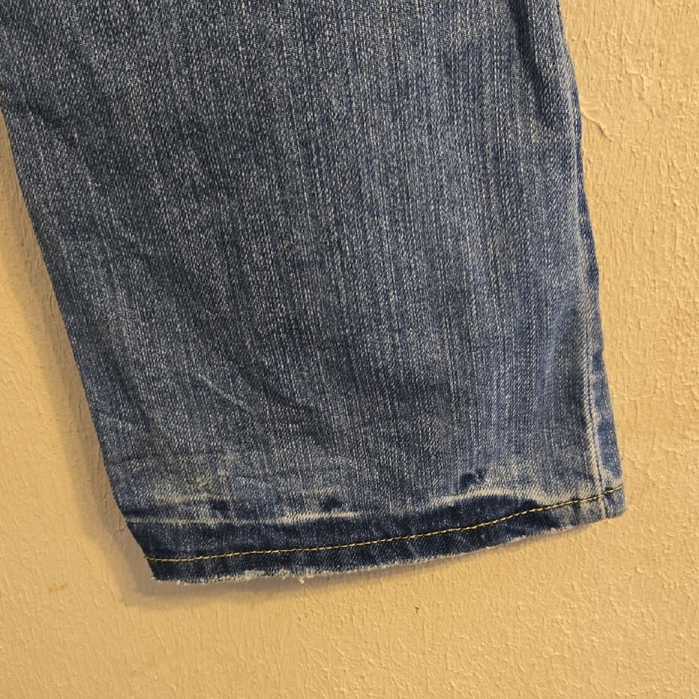 Levi's Blue Patchwork Boot-Cut Leg Jeans - image 4